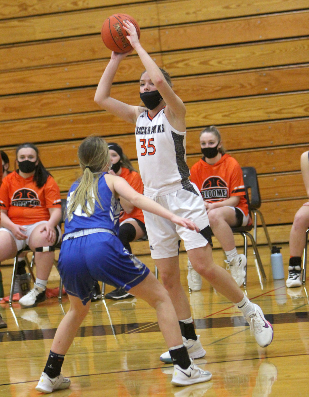 Cameron at Bloomer girls basketball 2-2-21